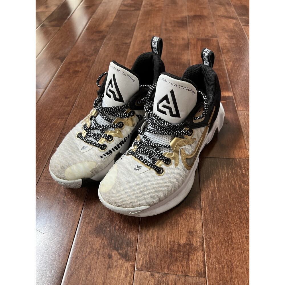 Nike Giannis Immortality Championship Size‎ 5 White Black Gold CZ4099-100